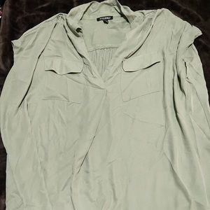 Flowy green blouse 3X
